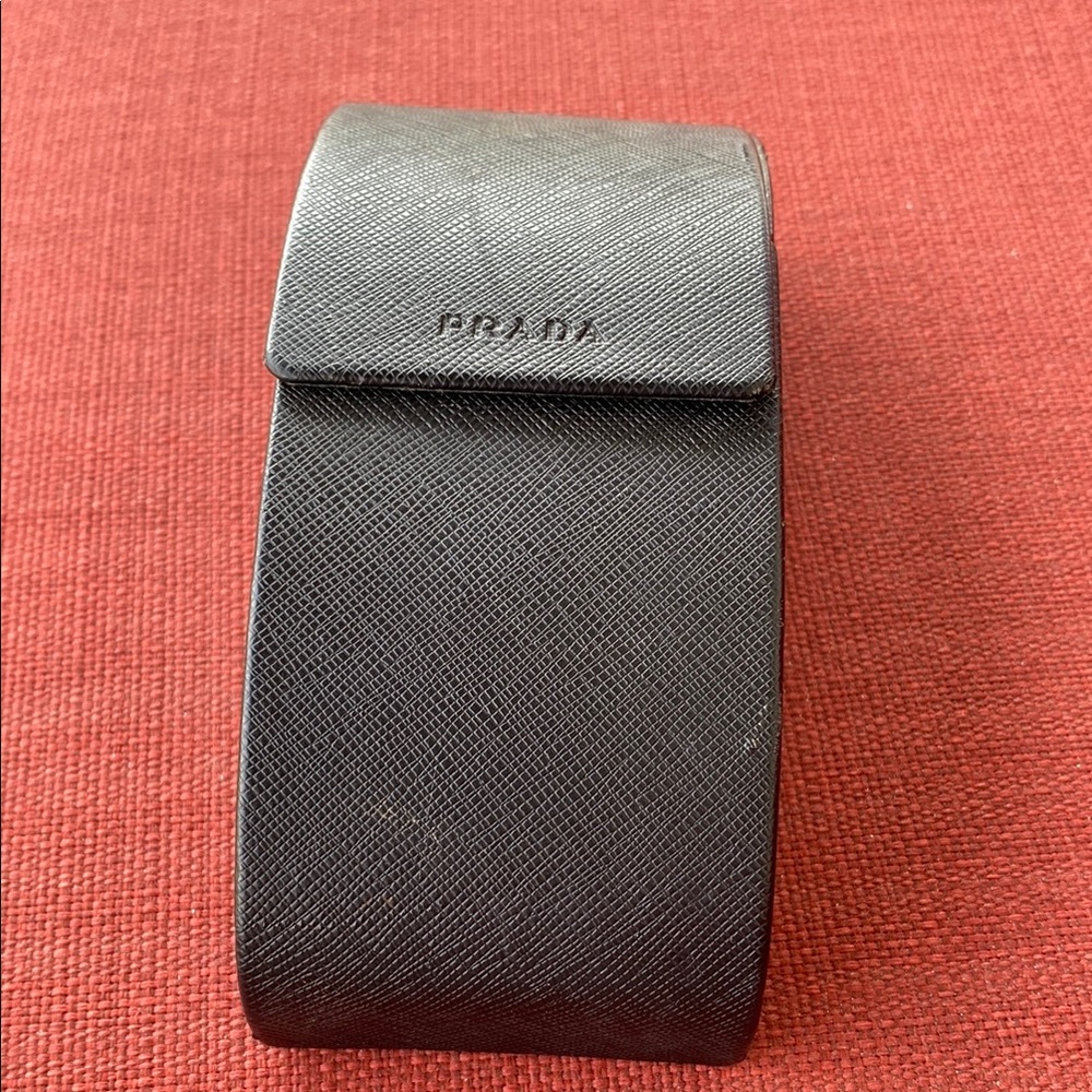 Prada Black Glasses Case with Saffiano Finish